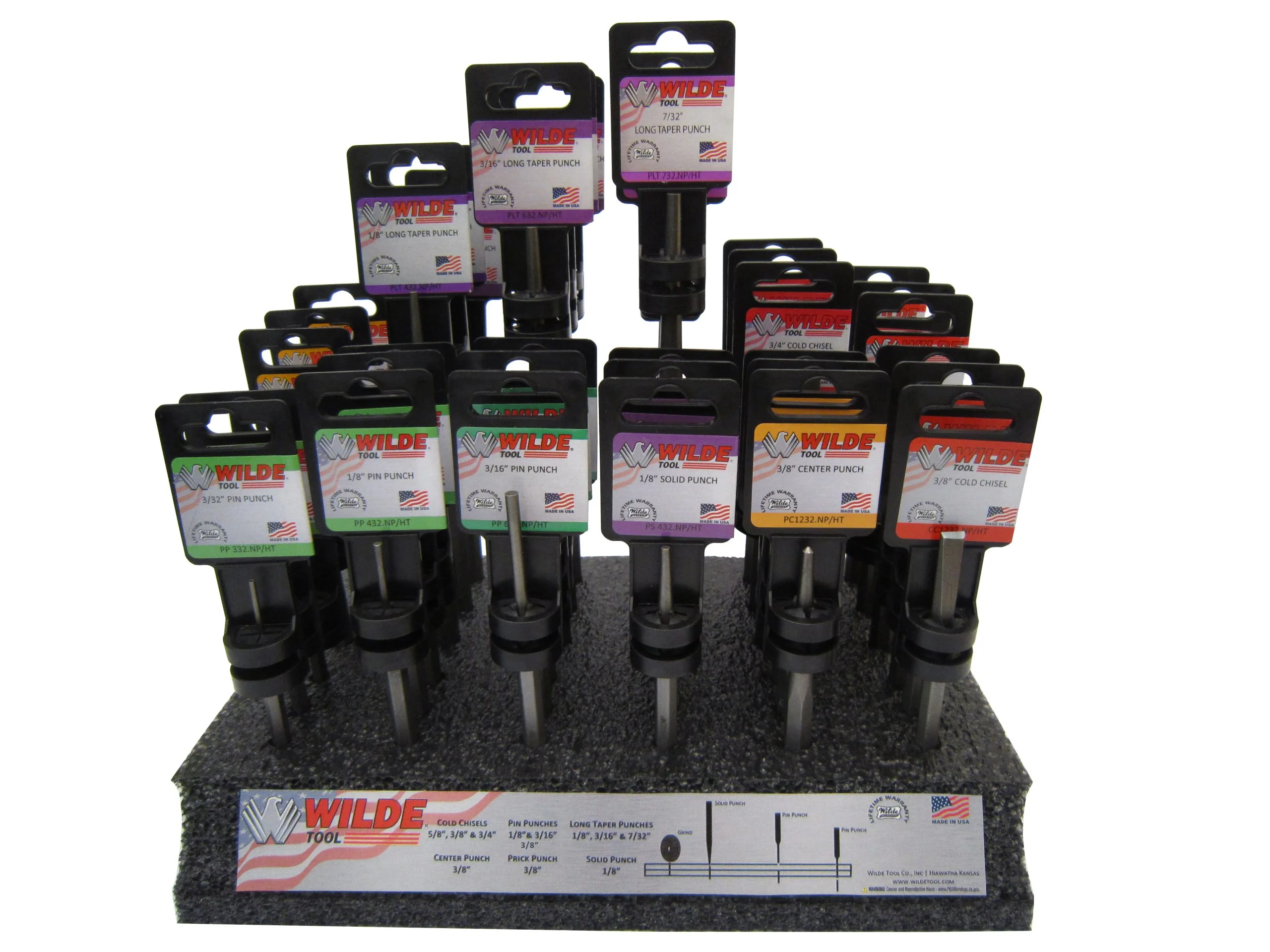 36-Piece Punch & Chisel Hang Tag Display K312FDHT