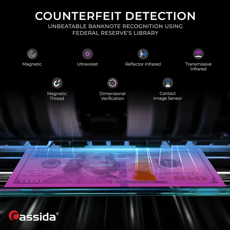 Cassida 7710R Mixed Bill Counter view 2
