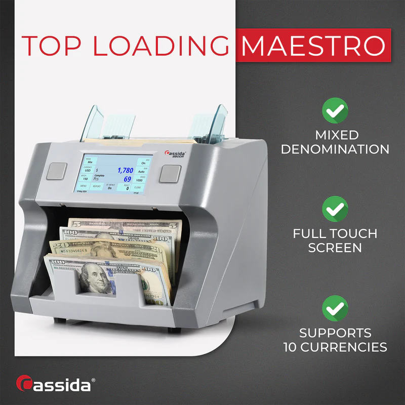 Cassida 8800R V2 Mixed Bill Counter view 2