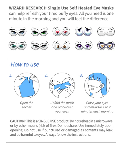 Heated Eye Masks Single Use – 10 Pack by Wizard Research view 3